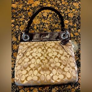 COACH brown/beige purse, like new